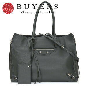 Balenciaga Paper Tote Bag Gray Calfskin Shoulder